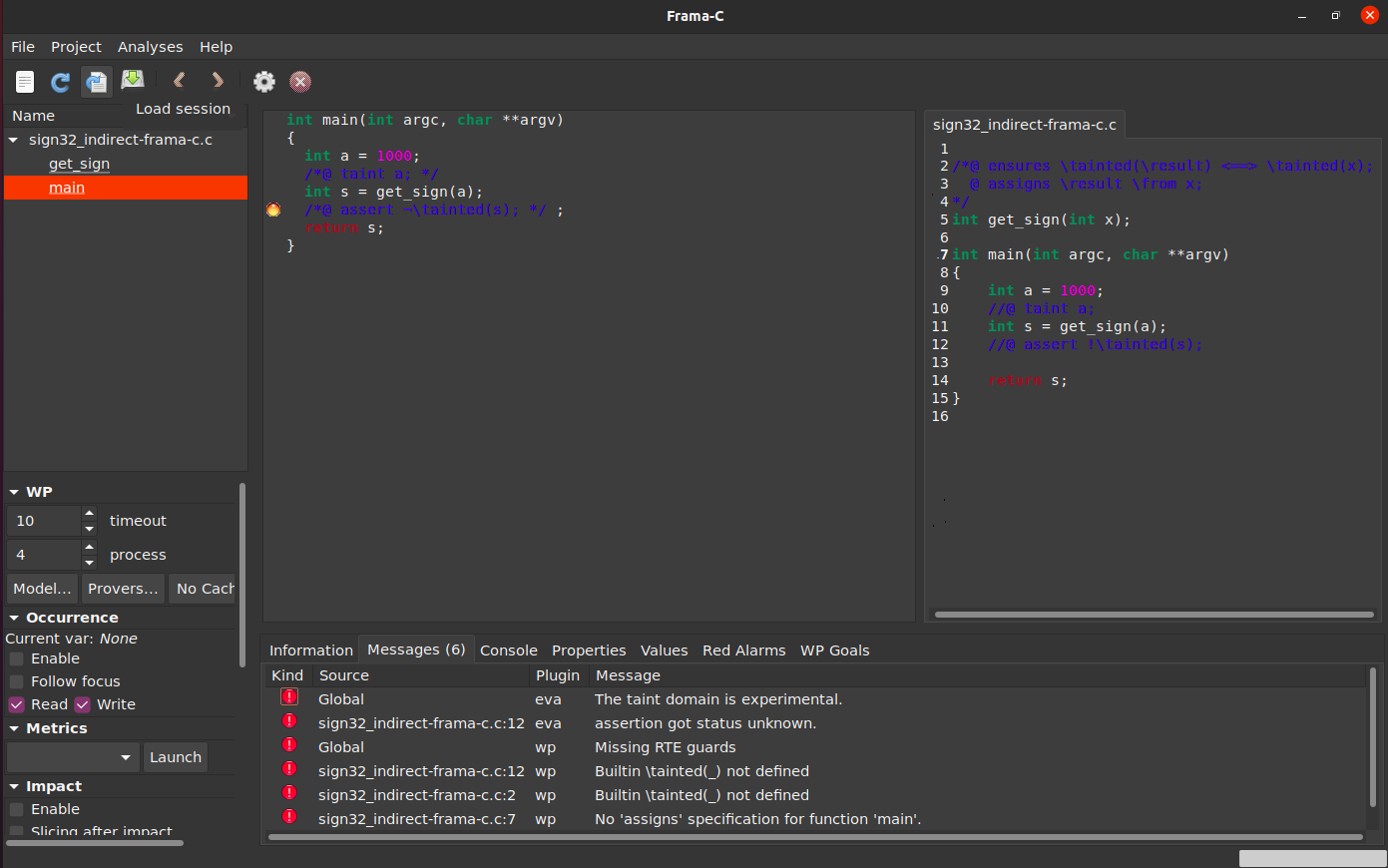 lab1-framac-tainti
